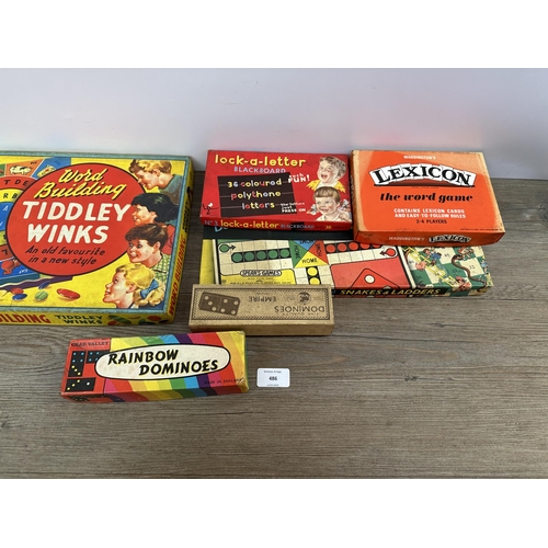 486 - A collection of mid 20th century boxed games to include Spear's Games DeLuxe Ludo and Snake & Ladder... 