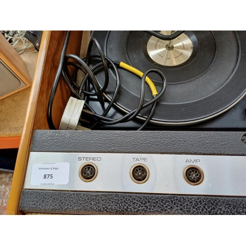 875 - A late 1960s Murphy A55G record player fitted with BSR four-speed autochanger turntable with instruc... 