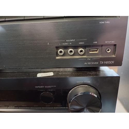 877 - Two Onkyo AV receivers, one TX-NR509 and one TX-NR414