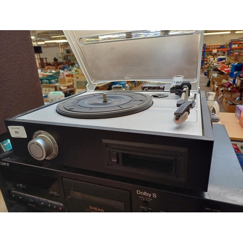 882 - Five items of hi-fi to include Sony TC-K611S Dolby B/C/S cassette deck, Marantz CD-63 MkII CD player... 