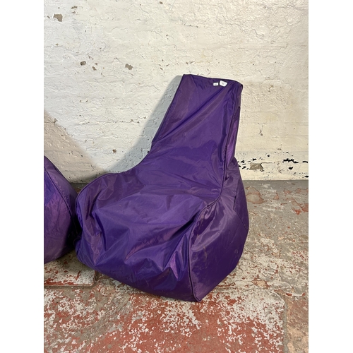 157 - A pair of Bonkers Kicky purple bean bags