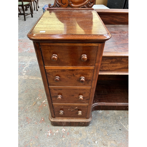 176 - A Victorian mahogany dressing table - approx. 150cm high x 138cm wide x 56cm deep