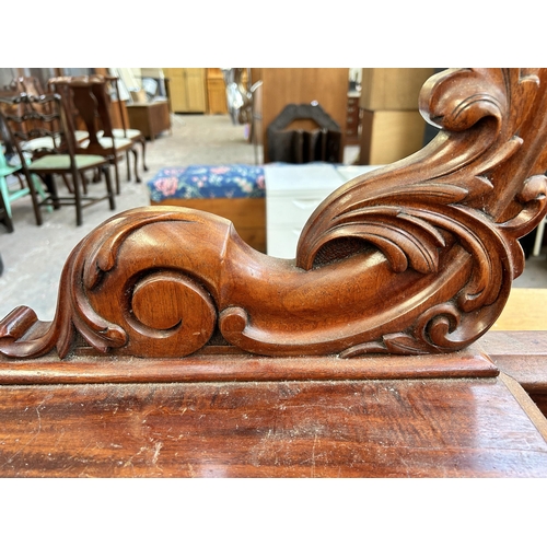 176 - A Victorian mahogany dressing table - approx. 150cm high x 138cm wide x 56cm deep