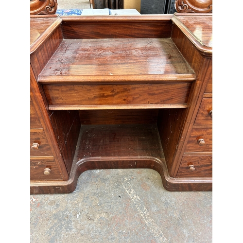 176 - A Victorian mahogany dressing table - approx. 150cm high x 138cm wide x 56cm deep