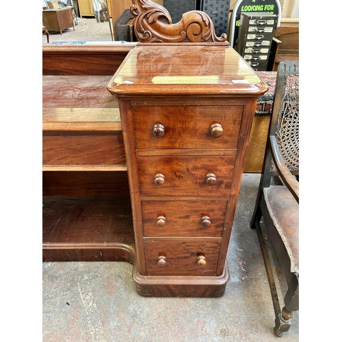 176 - A Victorian mahogany dressing table - approx. 150cm high x 138cm wide x 56cm deep