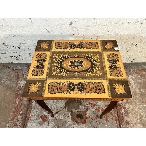 177 - An Italian Sorrento inlaid wooden musical side table