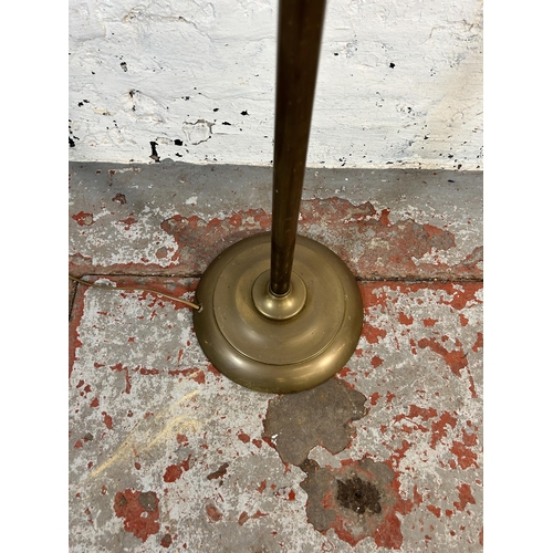 186 - A Laura Ashley brass standard lamp - approx. 144cm high