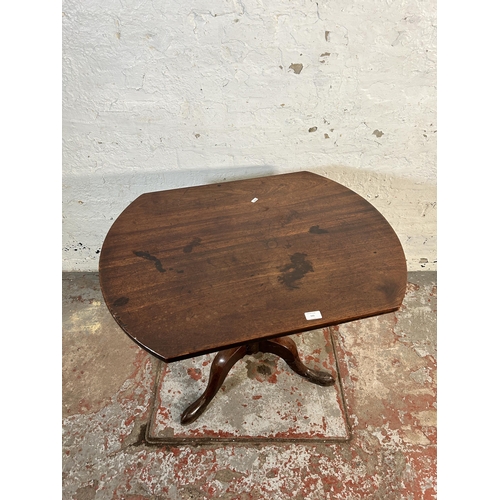 193 - A George III mahogany tilt top tripod pedestal occasional table - approx. 107cm high when tilted x 8... 