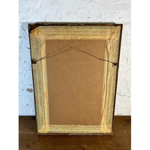 228 - A late 19th/early 20th century gilt framed gouache painting - approx. 65cm high x 47cm wide