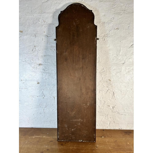 240 - A 19th century walnut framed wall mirror - approx. 127cm high x 37cm wide