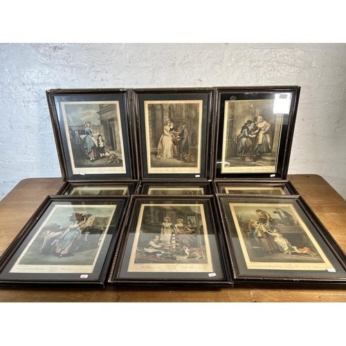 247 - Nine 19th century framed Cries of London coloured engravings - approx. 53cm high x 43cm wide