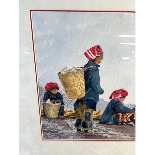 253 - A framed Mongolian watercolour, signed Ronald Swanwick and dated 2005 - approx. 48cm high x 62cm wid... 