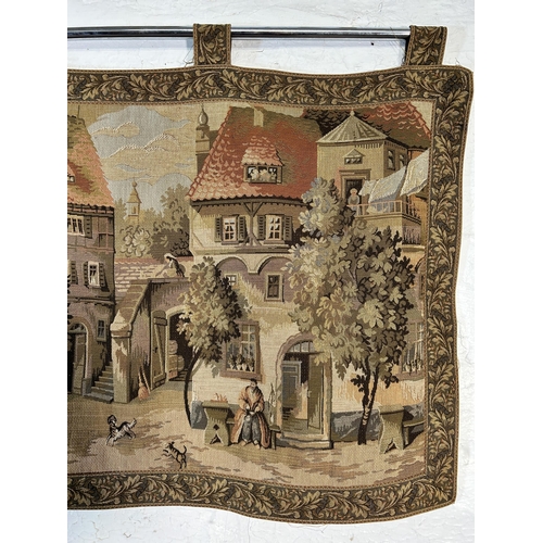 84 - A Belgian 100% cotton wall hanging - approx. 188cm x 70cm