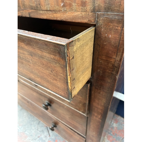 86 - A George IV mahogany chest of drawers - approx. 118cm high x 120cm wide x 51cm deep