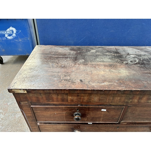 86 - A George IV mahogany chest of drawers - approx. 118cm high x 120cm wide x 51cm deep