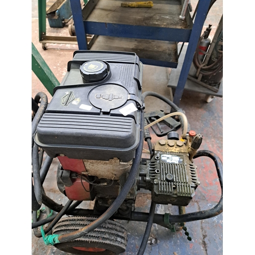 1104 - A Clarke power wash petrol power washer with Briggs & Stratton engine