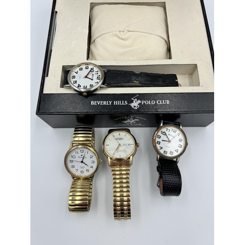 2350 - Four quartz men's wristwatches, two Ravel, one Rotary and one TimeCo