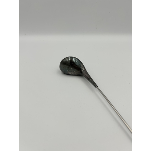 2361 - A Frigast of Denmark white metal novelty golf club cocktail stirrer - approx. 23cm long