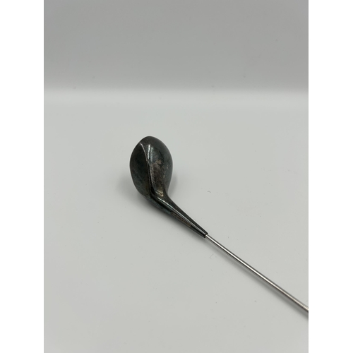 2361 - A Frigast of Denmark white metal novelty golf club cocktail stirrer - approx. 23cm long