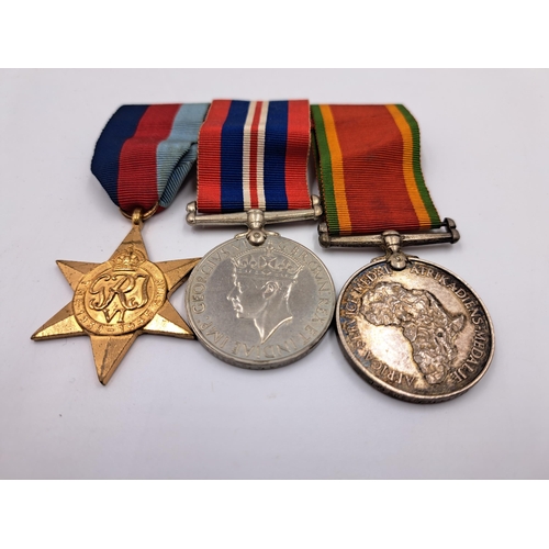 2007 - A WWI and II family medal group presented to Pte. W. R. Lambert 2nd S. A. I. and 143205 R. W. Lamber... 