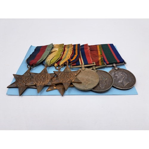 2008 - A WWII medal group presented to 66635 R. H. Goodwin comprising Africa Service, War, Royal Naval Volu... 