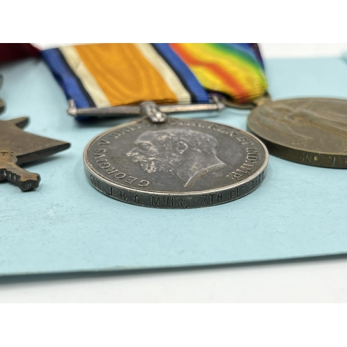 2012 - Three WWI and WWII family medal groups, one WWI presented to GNR. J. H. G. Muir 7th CIT. Batt. to in... 