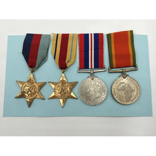 2012 - Three WWI and WWII family medal groups, one WWI presented to GNR. J. H. G. Muir 7th CIT. Batt. to in... 