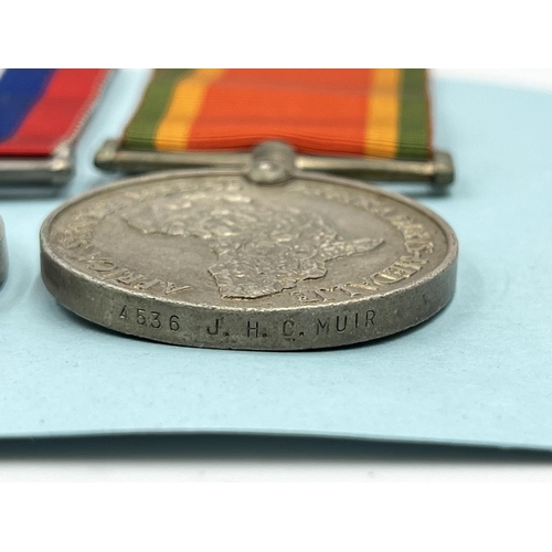 2012 - Three WWI and WWII family medal groups, one WWI presented to GNR. J. H. G. Muir 7th CIT. Batt. to in... 