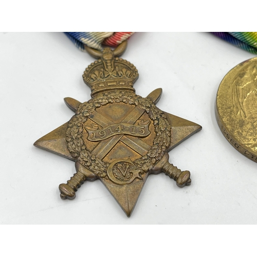 2014 - A WWI medal group presented to 12980 Pte. A. Chaffey. Suff .R. comprising 1914-15 Star, War and Vict... 