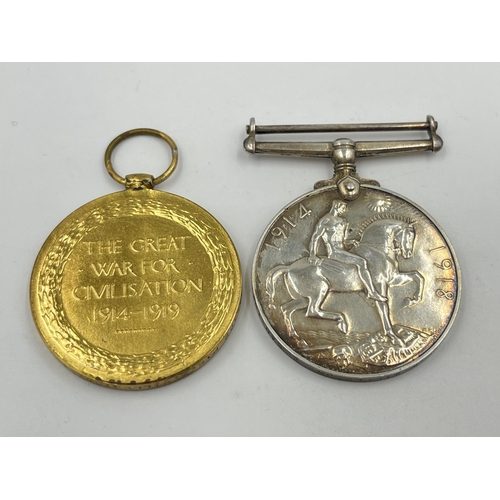 2026 - A WWI medal pair presented to 472402 Pte. W. Willerton. 2-Can. Inf. comprising War and Victory