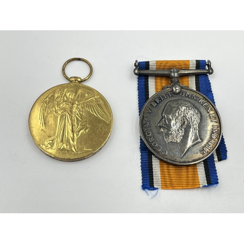 2035 - A boxed WWI British medal pair presented to 37882 A. Sjt. J. Noone R.A.M.C.