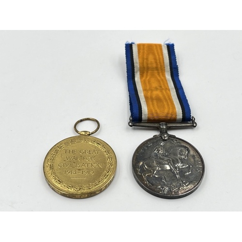 2035 - A boxed WWI British medal pair presented to 37882 A. Sjt. J. Noone R.A.M.C.