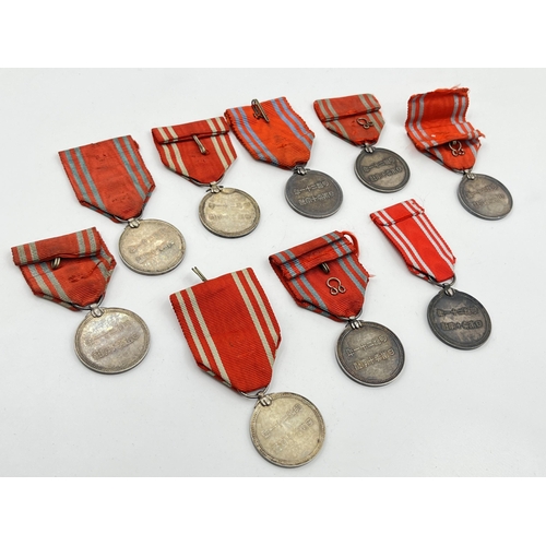 2079 - Nine Japanese Red Cross medals