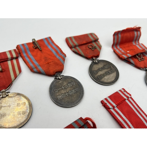 2079 - Nine Japanese Red Cross medals