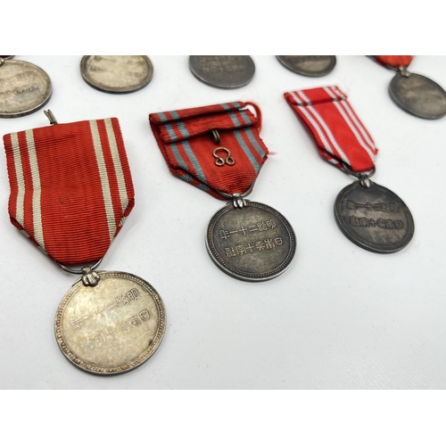 2079 - Nine Japanese Red Cross medals