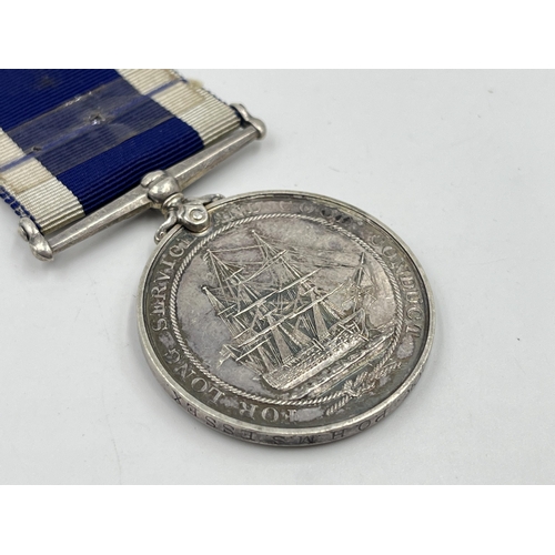 2082 - A George V Royal Naval Long Service and Good Conduct medal presented to 206122 W. R. Cook P.O. H.M.S... 