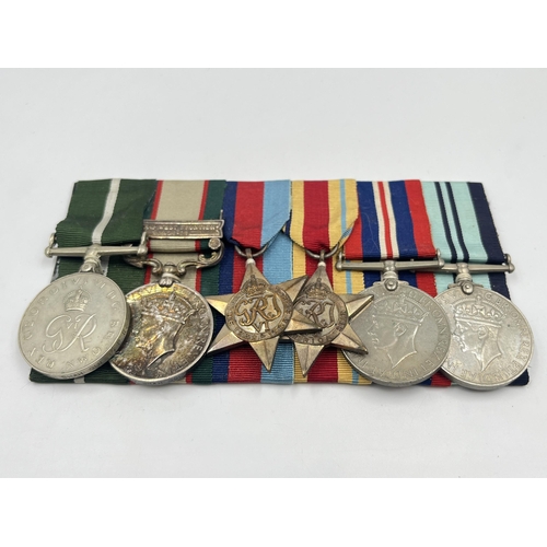 2083 - A WWII medal group to include George VI Pakistan Independence medal presented to 3732838 Hav Amin Sh... 