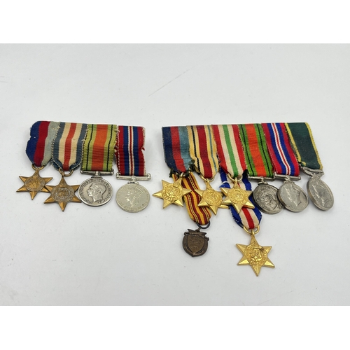 2085 - Twelve WWII British miniature medals