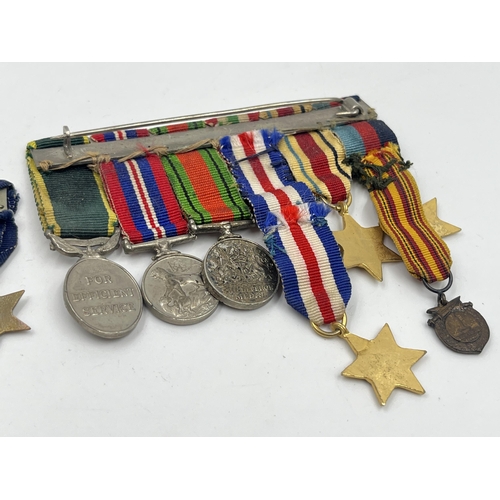 2085 - Twelve WWII British miniature medals