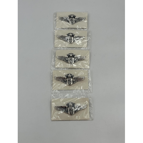 2229 - Five USAF Senior Flight Surgeon Wings badges