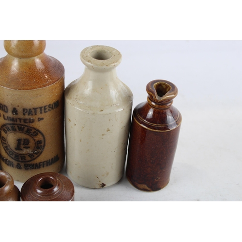 334 - A collection of stoneware bottles