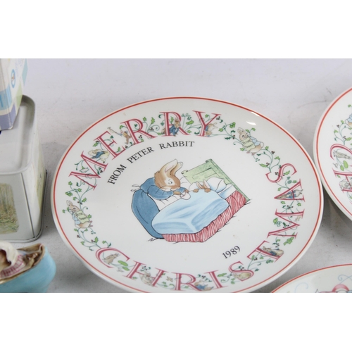 340 - Eight pieces of Beatrix Potter ceramics to include Wedgwood, Beswick etc.