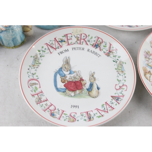 340 - Eight pieces of Beatrix Potter ceramics to include Wedgwood, Beswick etc.