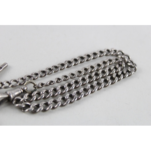 2031 - A .925 sterling silver Albert chain - approx. gross weight 33g