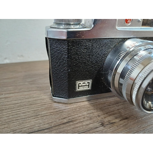 531 - A cased Haking Halina 35X 35mm viewfinder camera fitted with 1:3.5 f=45mm lens