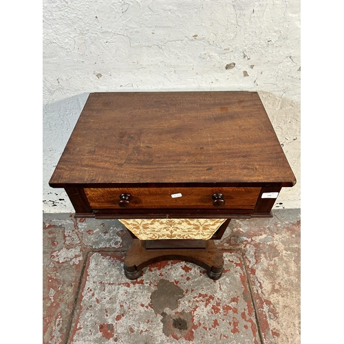 173 - A Victorian mahogany sewing table - approx. 71cm high x 56cm wide x 42cm deep