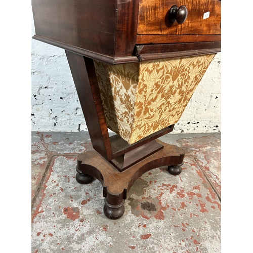 173 - A Victorian mahogany sewing table - approx. 71cm high x 56cm wide x 42cm deep