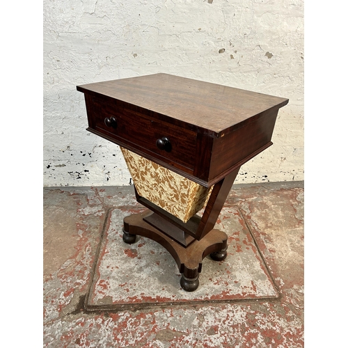 173 - A Victorian mahogany sewing table - approx. 71cm high x 56cm wide x 42cm deep