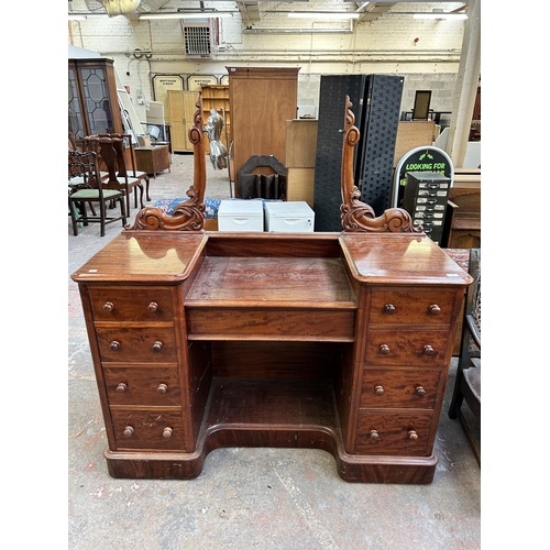 177 - A Victorian mahogany dressing table - approx. 150cm high x 138cm wide x 56cm deep