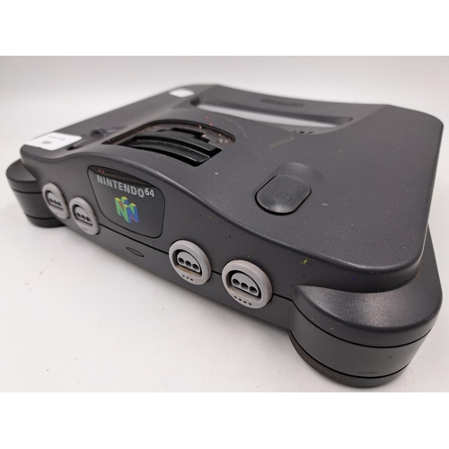 589 - A Nintendo 64 console with Fifa 98 game cartridge